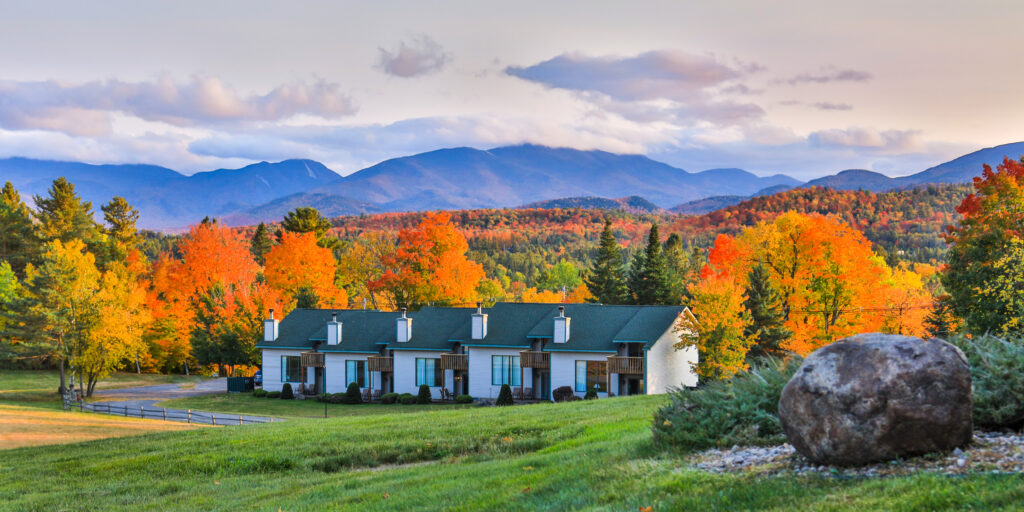 Autumn color seen at the Lake Placid Club townhouses and golf course. photo by Nancie Battagla